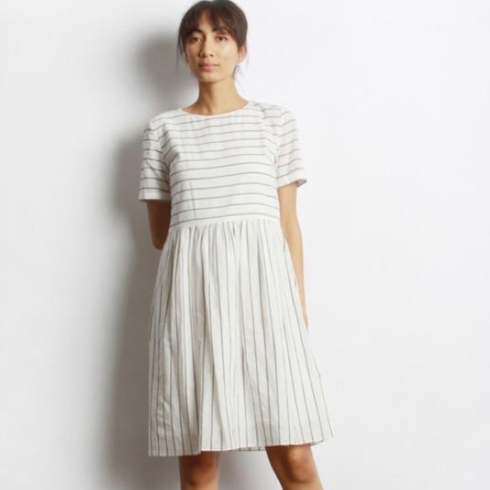 MOD REF Billy Dress White and Black Striped